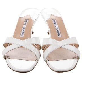 Manolo Blahnik Patent Leather Slides